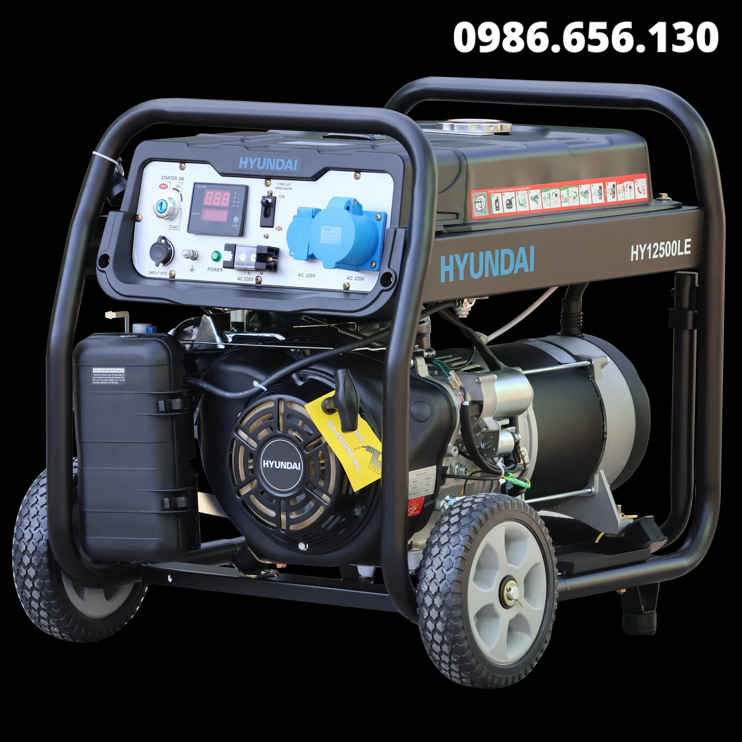 Máy phát điện chạy xăng 9kw Hyundai HY12500LE
